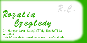 rozalia czegledy business card